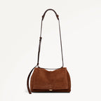 Mercer Street Leather Medium Flapover Shoulder Bag in Russet - 112180