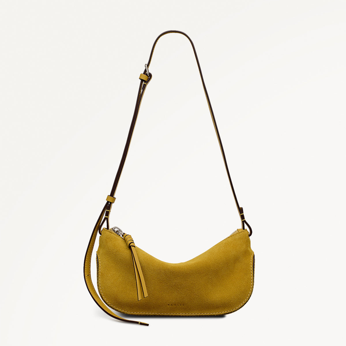 The Iris Leather Small Ziptop Cross Body Bag in Ochre - 112186