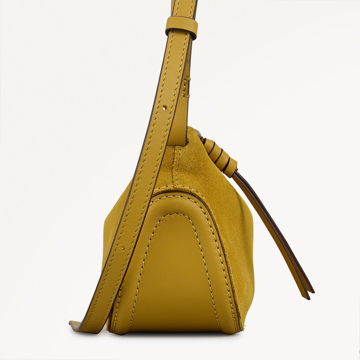 The Iris Leather Small Ziptop Cross Body Bag in Ochre - 112186