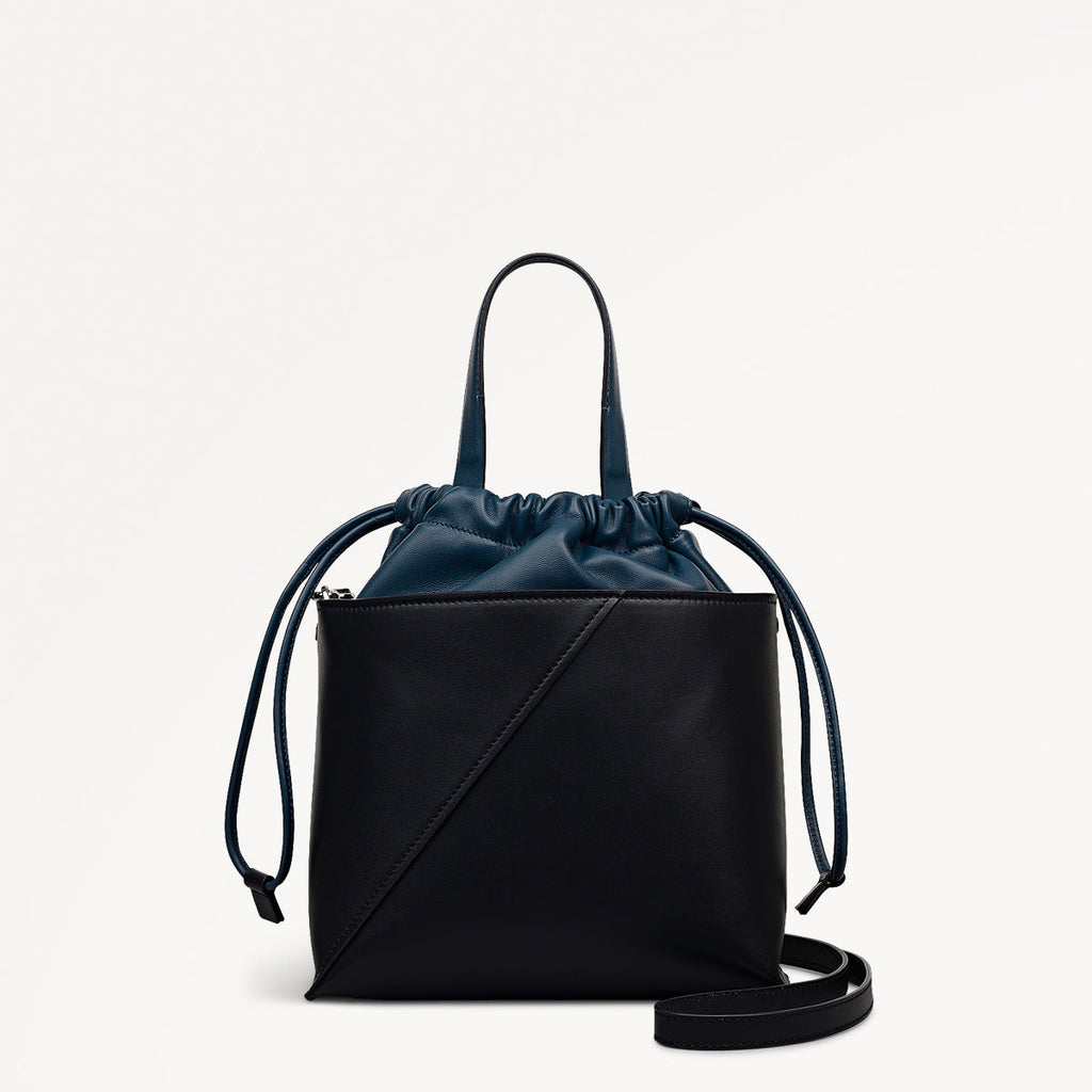 The Portobello Small Drawstring Cross Body Black - 112192