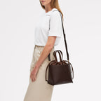 The Portobello Small Drawstring Cross Body Dark Oak - 112193