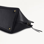 The Christina Leather Large Ziptop Shoulder Bag in Black - 112195