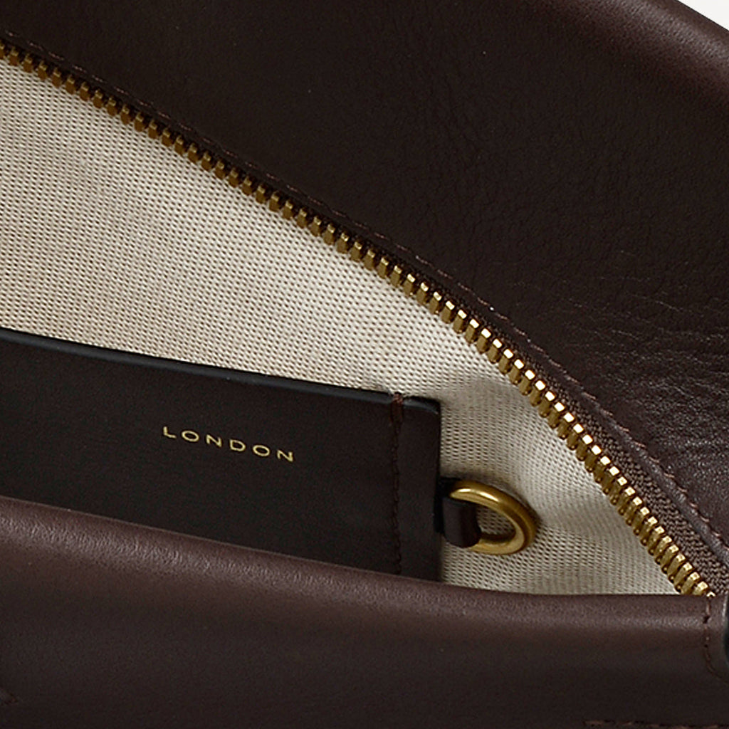 The Christina Large Ziptop Shoulder Dark Oak  - 112196