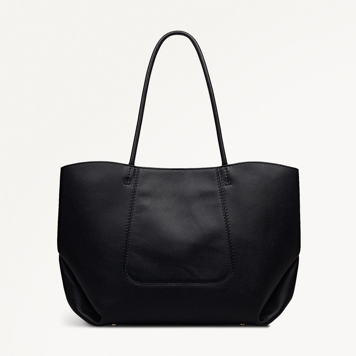 The Compton Medium Ziptop Shoulder Bag in Black - 112200