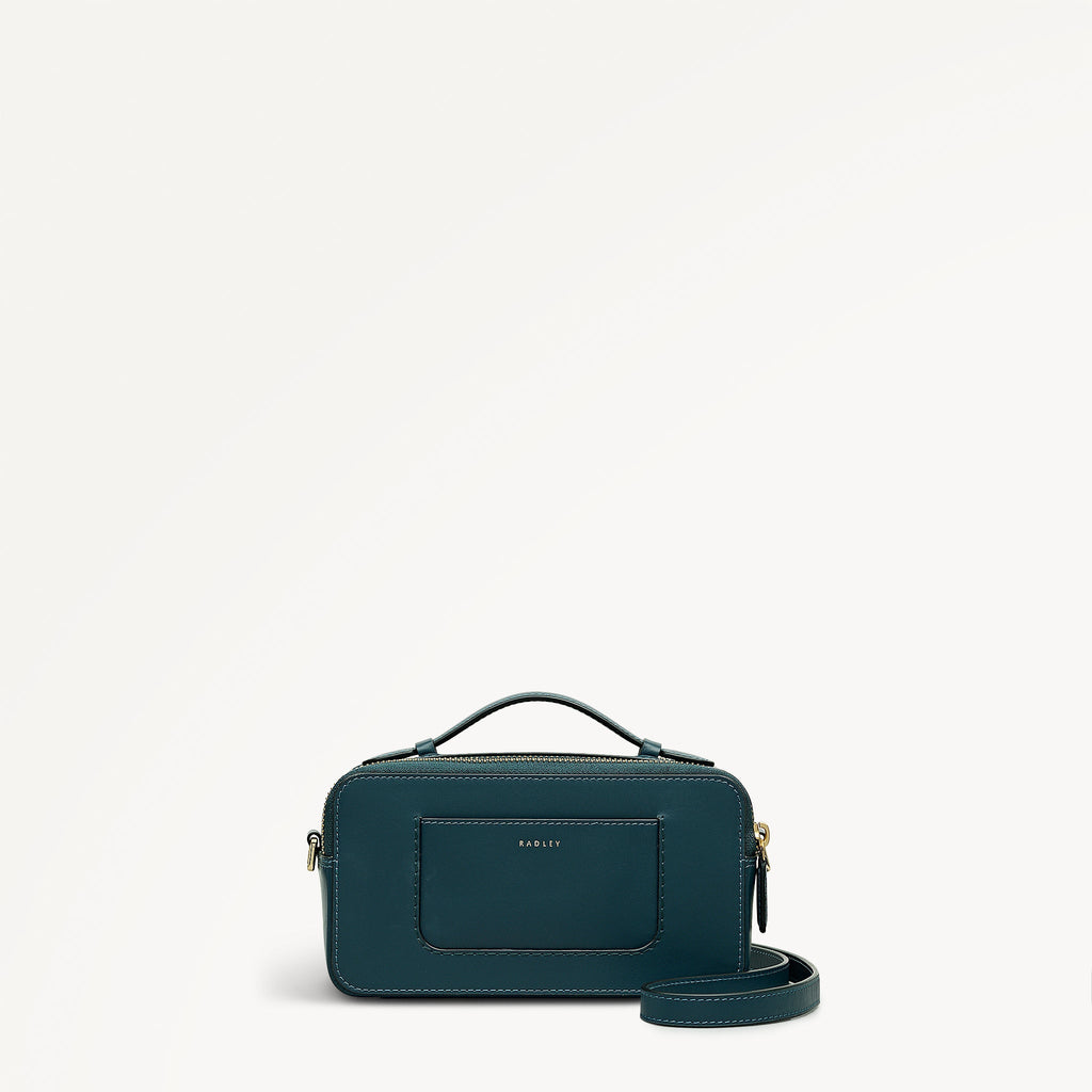 Calvert Road Leather Zip Around Cross Body Bag in Teal - 112204