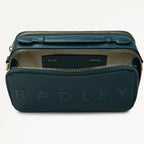 Calvert Road Leather Zip Around Cross Body Bag in Teal - 112204