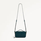 Calvert Road Leather Zip Around Cross Body Bag in Teal - 112204