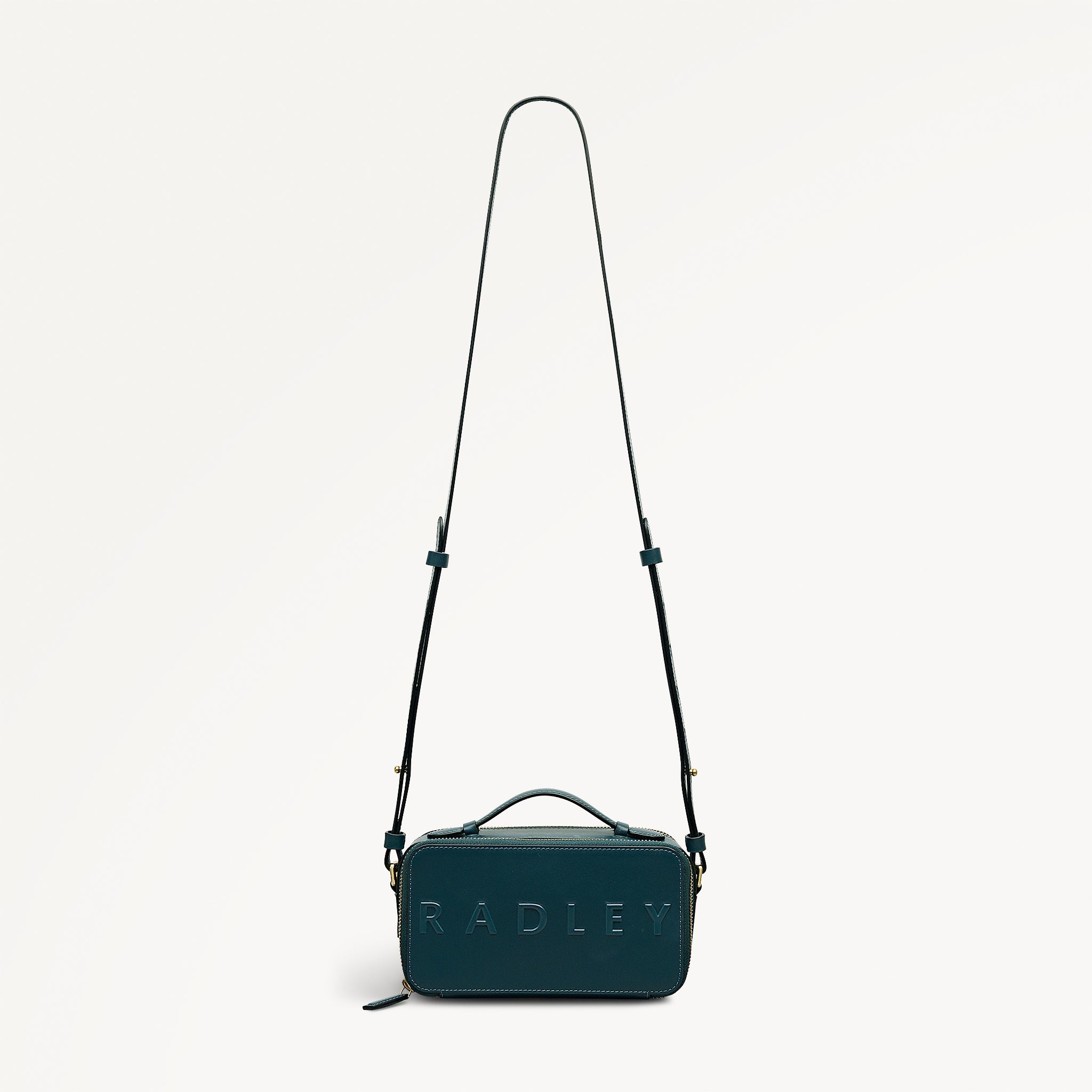 Calvert Road Leather Zip Around Cross Body Bag in Teal - 112204