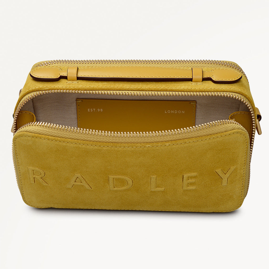 Calvert Road Leather Zip Around Cross Body Bag in Ochre - 112205