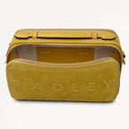 Calvert Road Leather Zip Around Cross Body Bag in Ochre - 112205