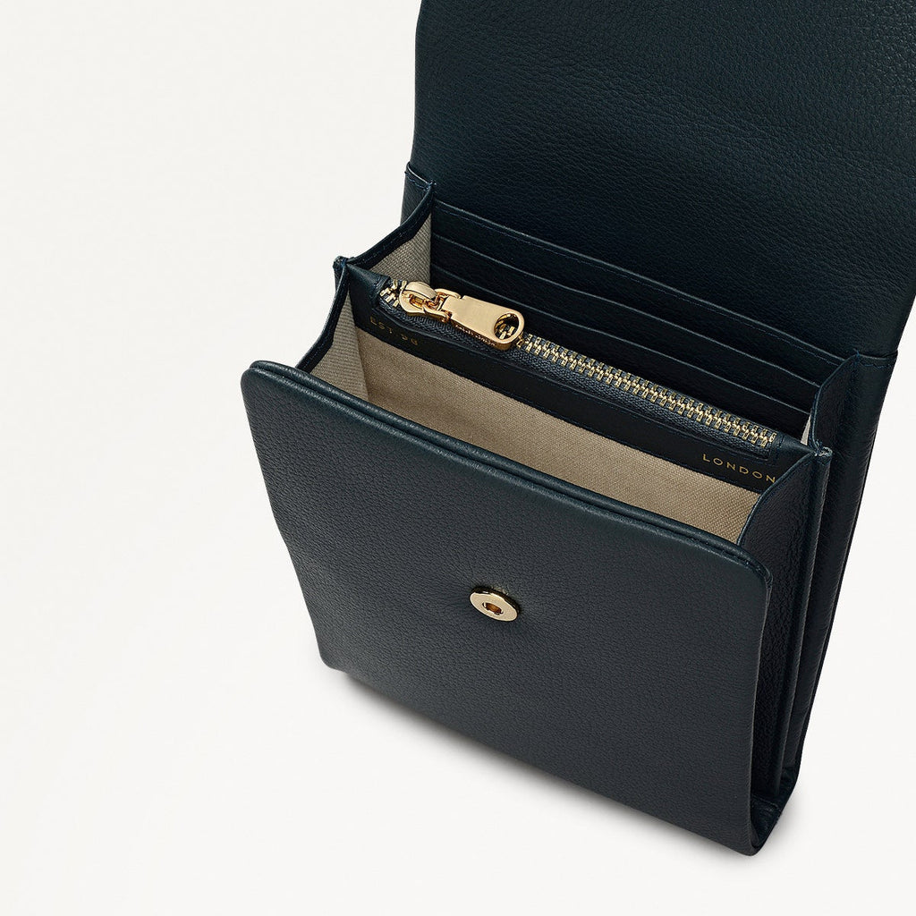 Mallow Street Leather Medium Phone Cross Body Bag in Teal - 112208