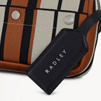 Hadleigh Place Stripe Small Ziptop Crossbody Bag in Snow - 112211