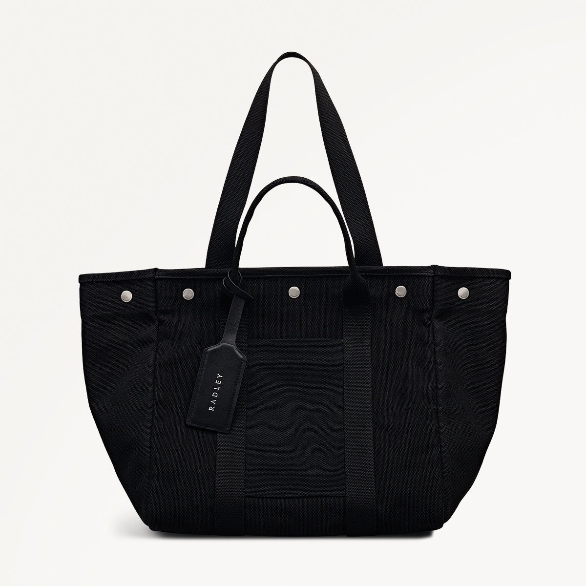 Hadleigh Place Fabric Large Open Top Tote Bag in Black - 112212