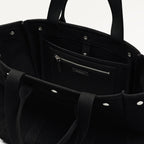 Hadleigh Place Fabric Large Open Top Tote Bag in Black - 112212