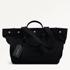 Hadleigh Place Fabric Large Open Top Tote Bag in Black - 112212