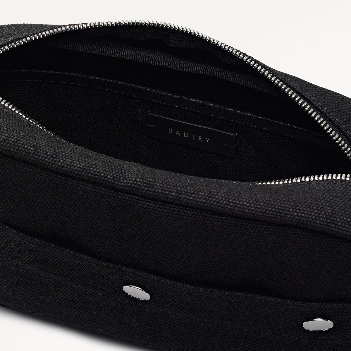 Hadleigh Place Fabric Small Ziptop Cross Body Bag in Black - 112213