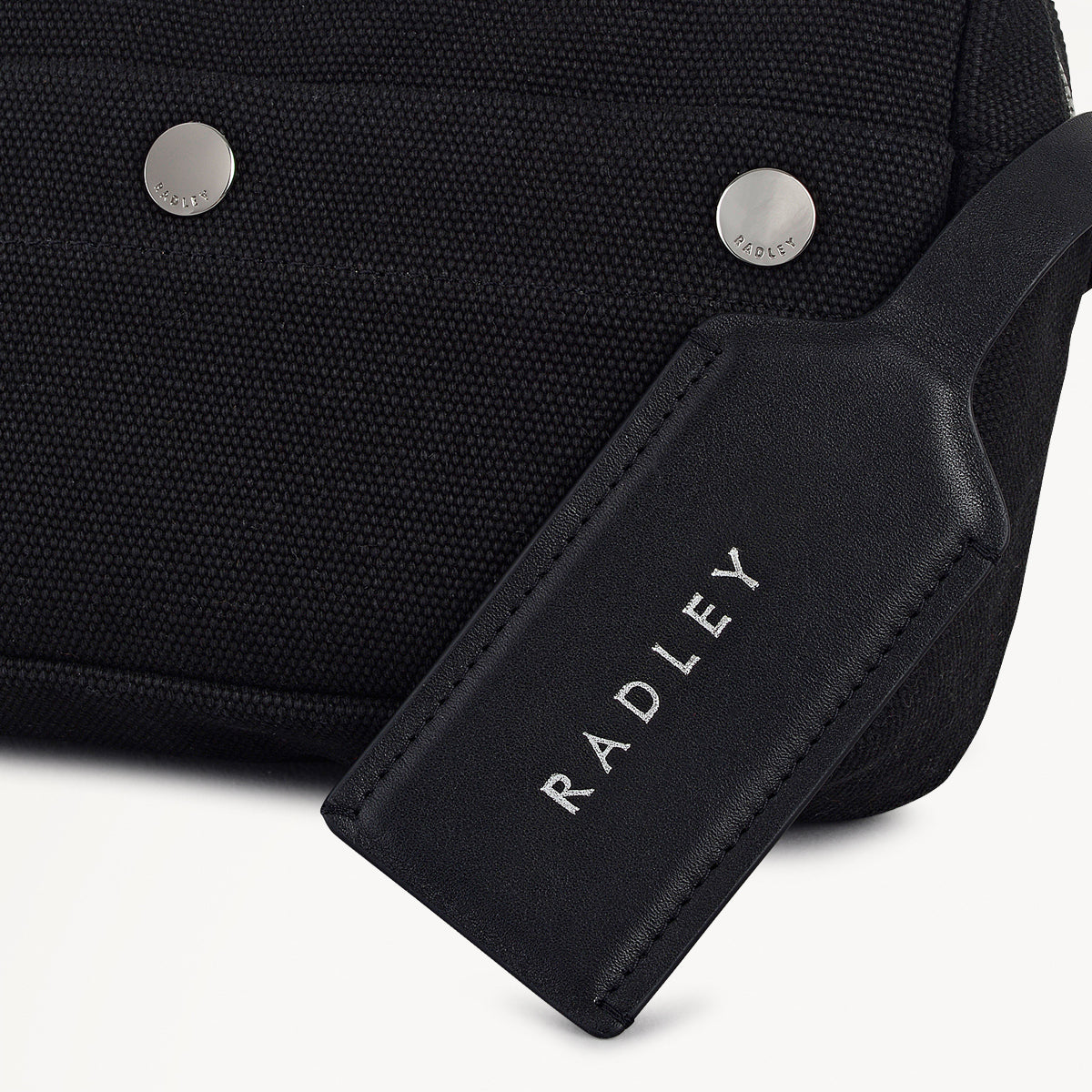 Hadleigh Place Fabric Small Ziptop Cross Body Bag in Black - 112213