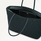 Holland Park Fabric Large Ziptop Tote Bag in Teal - 112215