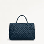 Holland Park Fabric Medium Ziptop Grab Bag in Teal - 112216