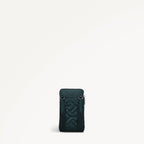 Holland Park Fabric Medium Zip Phone Cross Body Bag in Teal - 112217