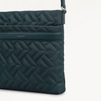 Holland Park Fabric Small Ziptop Cross Body Bag in Teal - 112218