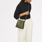 Dukes Place Leather Small Compartment Cross Body Bag in Pine Needle - 112229