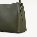 Dukes Place Leather Medium Compartment Cross Body Bag in Pine Needle - 112230