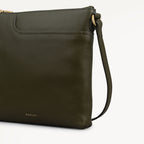 Pockets Leather Small Ziptop Ns Cross Body Bag in Pine Needle - 112237