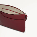 Pockets Leather Large Ziptop Ns Cross Body Bag in Carmine - 112241