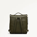 Oak Street Leather Small Ziptop Backpack in Pine Needle - 112245