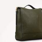 Oak Street Leather Small Ziptop Backpack in Pine Needle - 112245