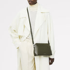 Liverpool Street Leather Medium Ziptop Cross Body Bag in Pine Needle - 112248