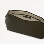 Liverpool Street Leather Medium Ziptop Cross Body Bag in Pine Needle - 112248