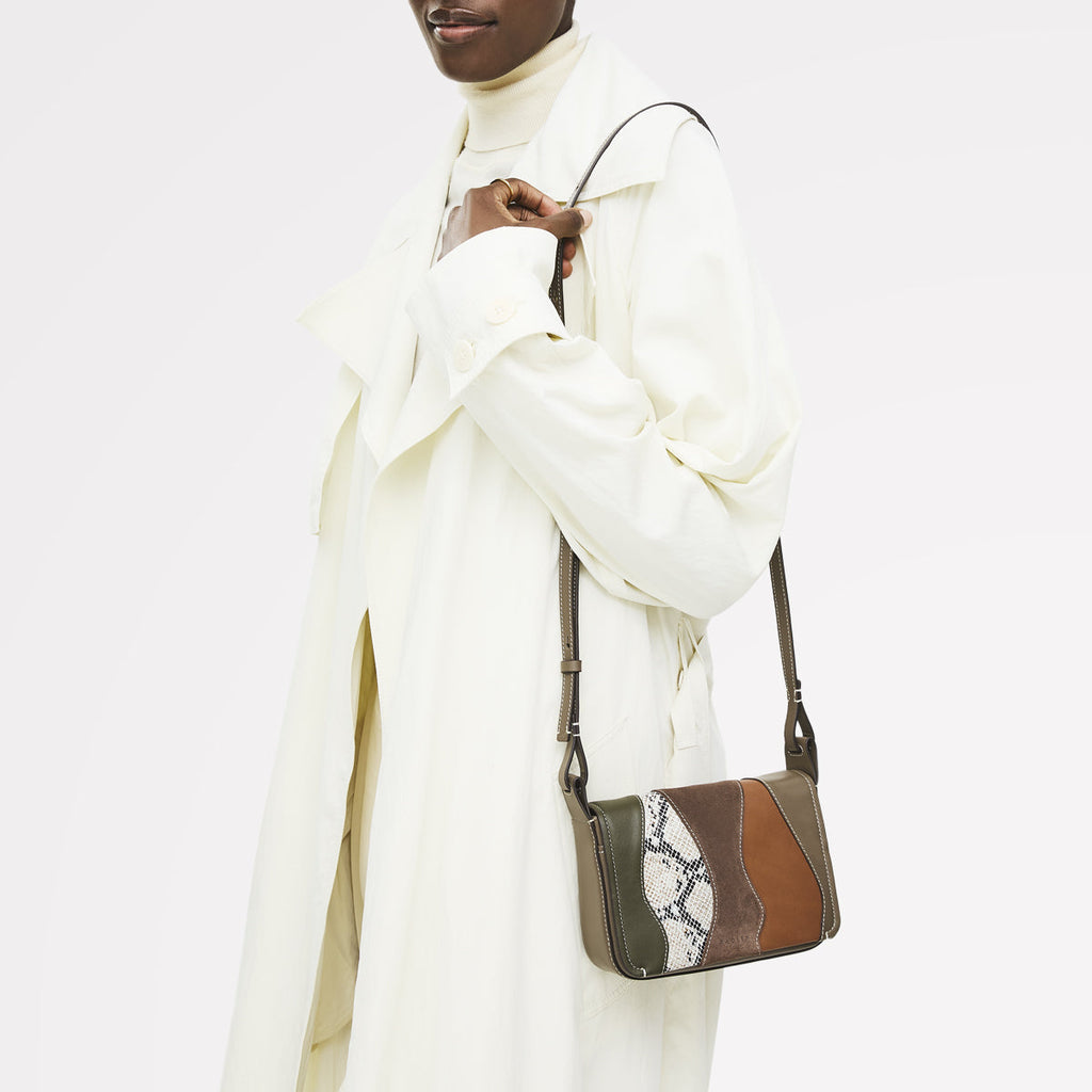 Westwell Lane Leather Small Flapover Cross Body Bag in Coffee - 112250