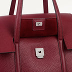 The Chancery Leather Medium Flapover Shoulder Bag in Carmine - 112251