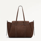 The Chancery Leather Medium Flapover Shoulder Bag in Coffee - 112252