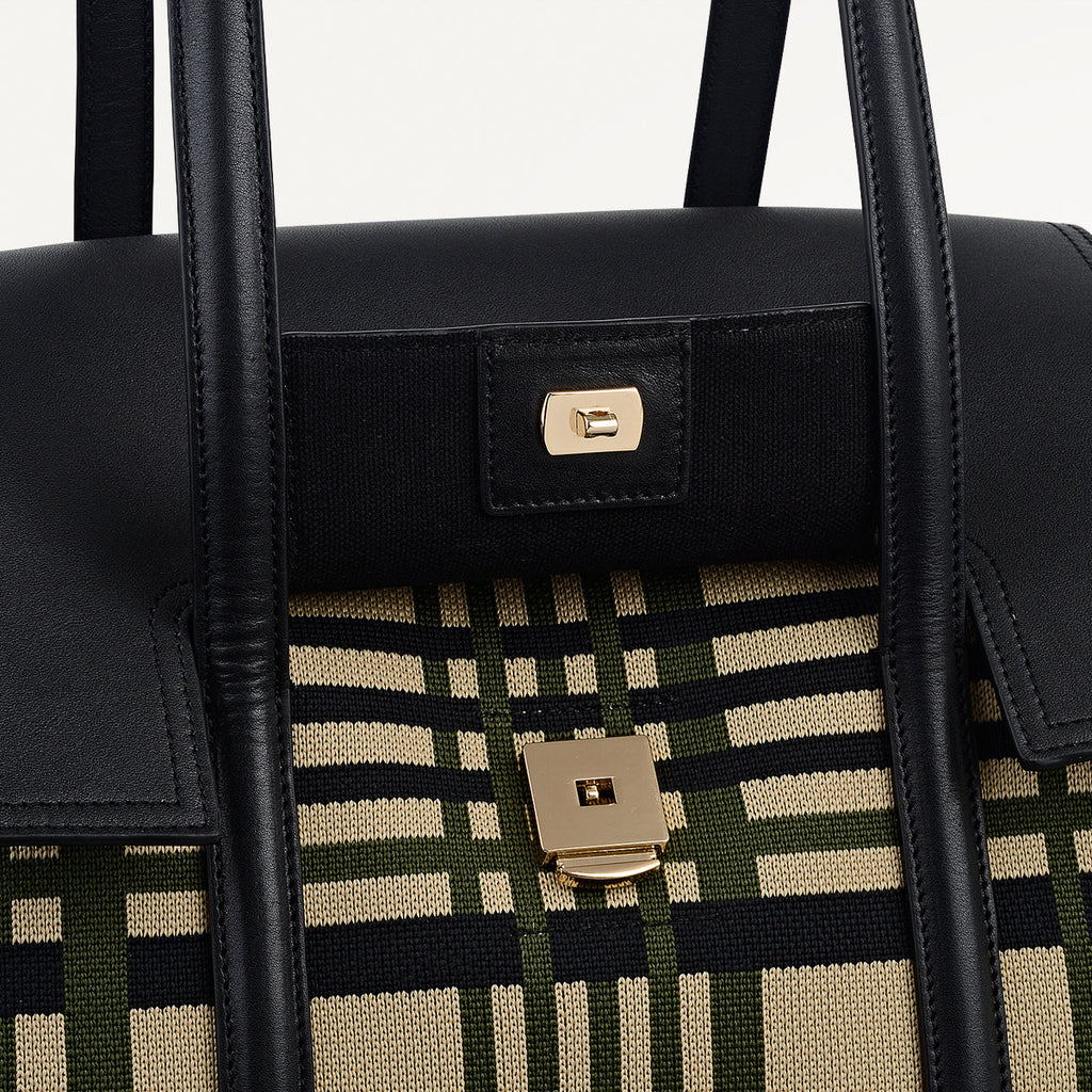 The Chancery Leather Medium Flapover Shoulder Bag in Porcini - 112254