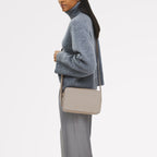 Duchess Close Leather Small Ziptop Cross Body Bag in Porcini - 112260