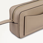 Duchess Close Leather Small Ziptop Cross Body Bag in Porcini - 112260