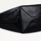 De Beauvoir Leather Large Ziptop Shoulder Bag in Black - 112262