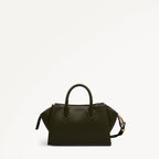 The Romilly Leather Small Ziptop Grab Bag in Pine Needle - 112270