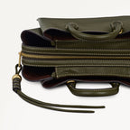 The Romilly Leather Small Ziptop Grab Bag in Pine Needle - 112270