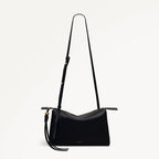 The Romilly Leather Medium Ziptop Cross Body Bag in Black - 112275