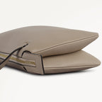 The Romilly Leather Medium Ziptop Cross Body Bag in Porcini - 112276