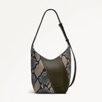 Beaton Close Leather Small Ziptop Cross Body Bag in Pine Needle - 112282