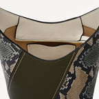 Beaton Close Leather Small Ziptop Cross Body Bag in Pine Needle - 112282