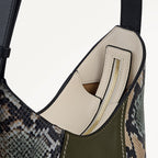 Beaton Close Leather Small Ziptop Cross Body Bag in Pine Needle - 112282