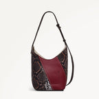 Beaton Close Leather Small Ziptop Cross Body Bag in Carmine - 112283