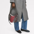 Beaton Close Leather Small Ziptop Cross Body Bag in Carmine - 112283