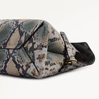 Fleet Street Leather Large Flapover Clutch Bag in Pine Needle - 112286